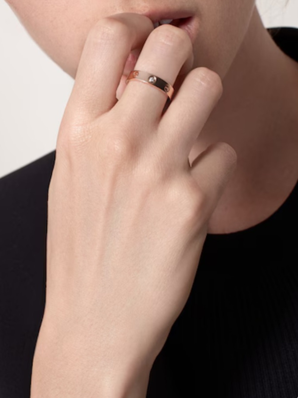 Cartier Rose Gold Love Ring with Single Diamond - Picture 5 of 8